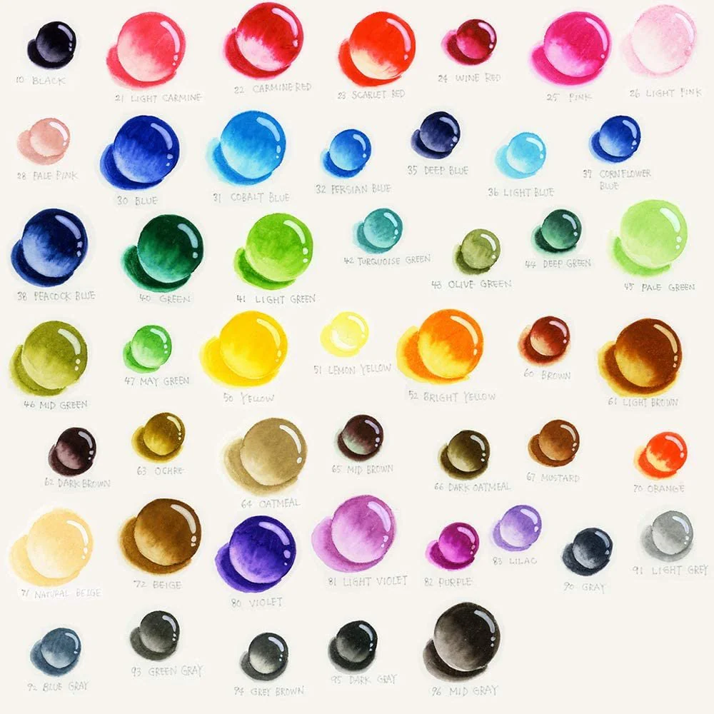 Kuretake ZIG Clean Color Real Brush Marker 48 Colors RB-6000AT/48V - Image 5