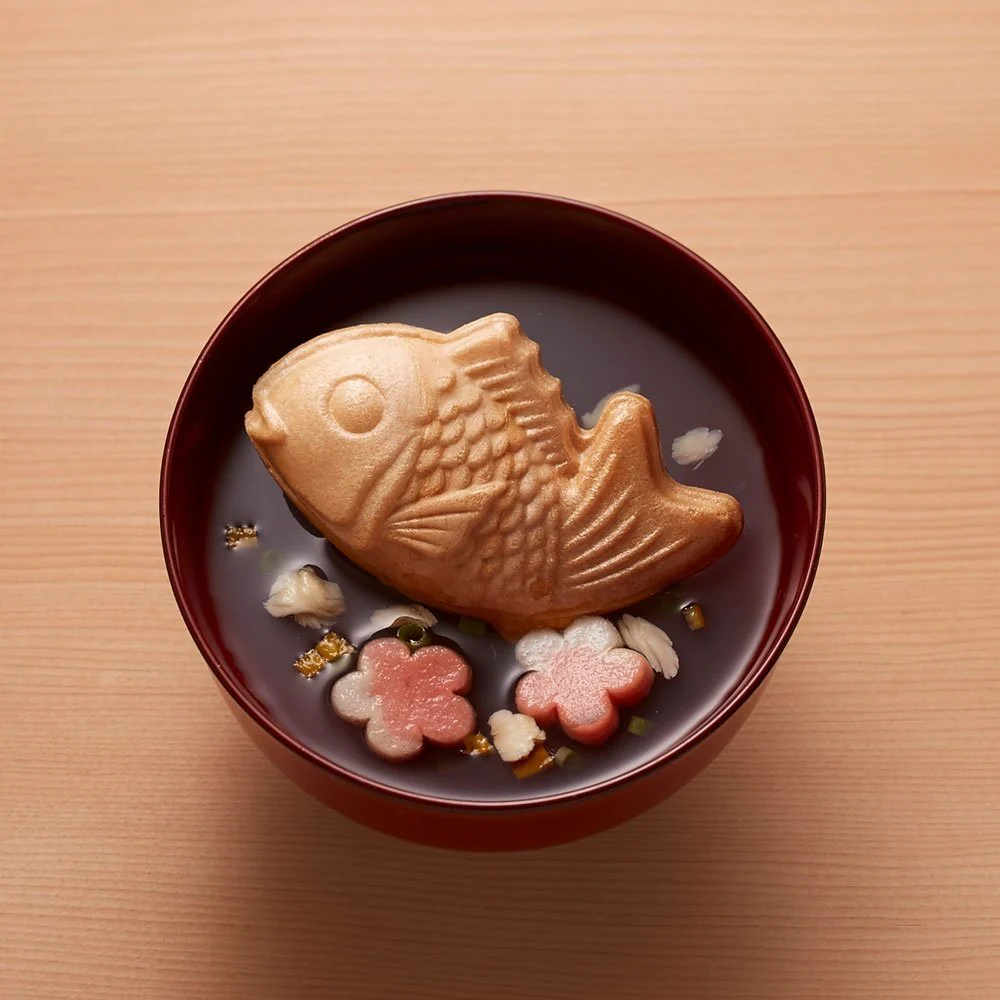 Kyuemon Sea Bream Suimono Clear Soup in Monaka Wafer (2 Servings) - Image 2