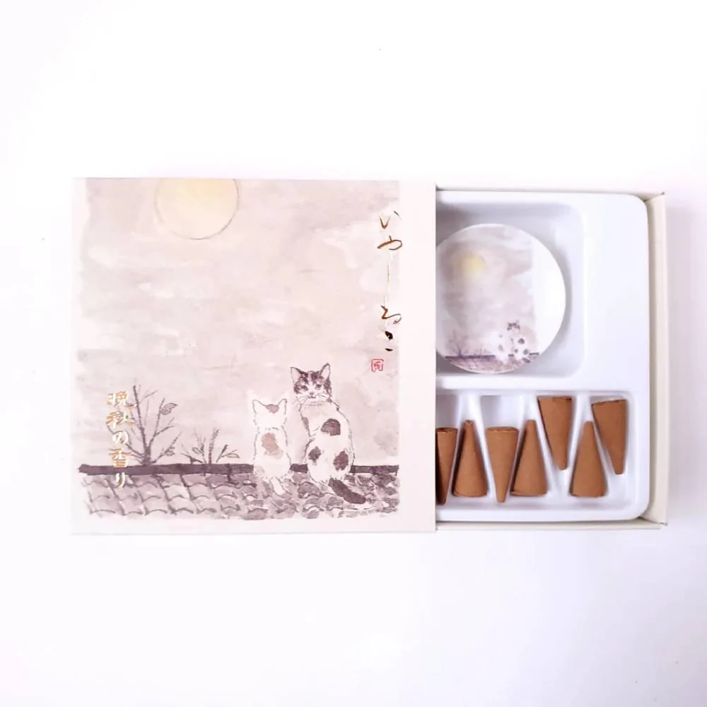 Late Autumn Scent Incense Cones Set With Burner (10 Cones) - Image 5