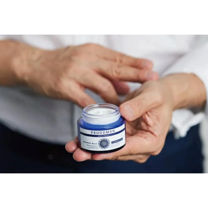 Proudmen Men's Grooming Balm Green Wood Fragrance Cream 40g - Image 3