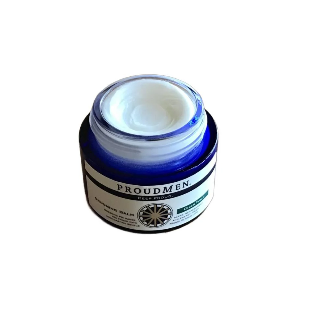 Proudmen Men's Grooming Balm Green Wood Fragrance Cream 40g - Image 4