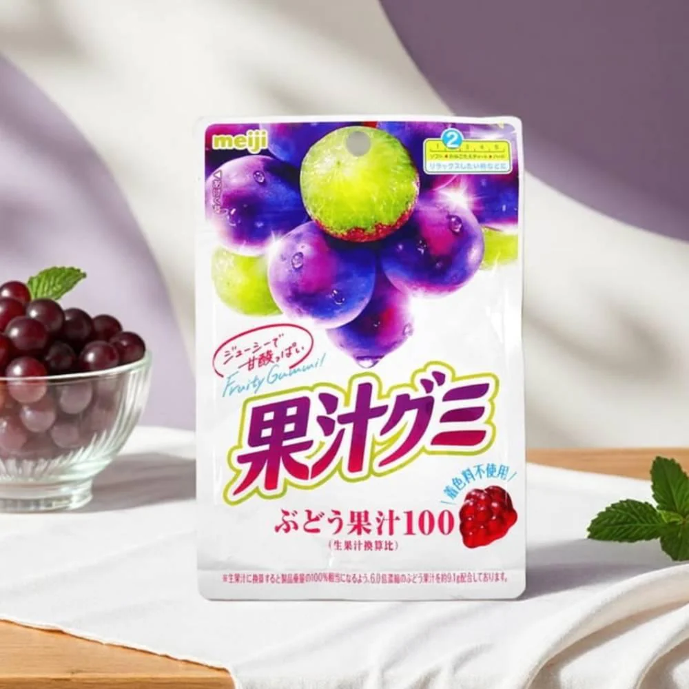 Meiji Fruit Gummy Candies Grape Gummies 54g (Pack of 3) - Image 5