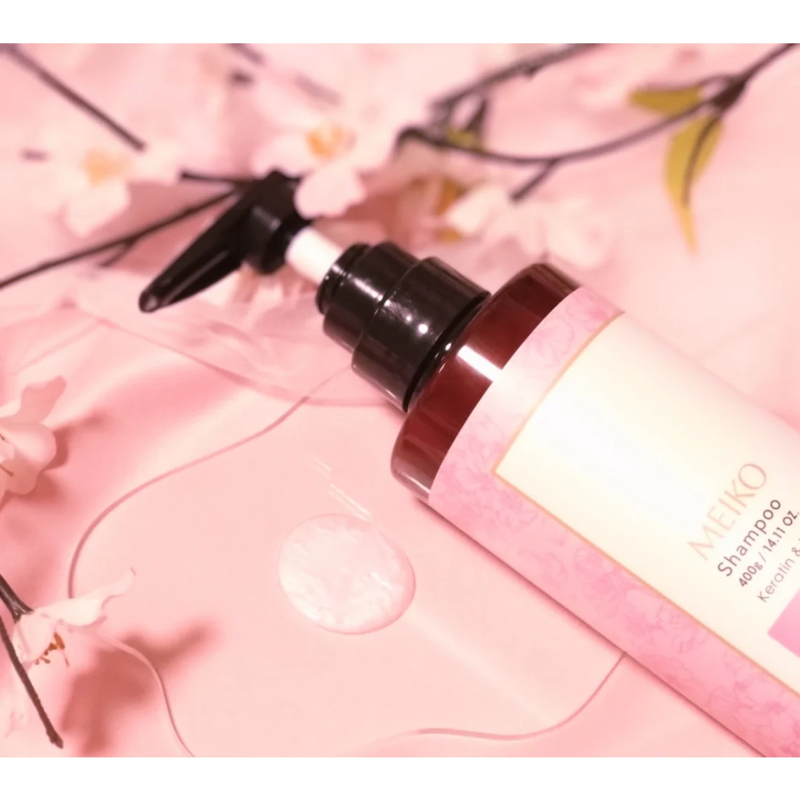 Meiko Sakura Cherry Blossom Shampoo & Conditioner Set for Damaged Hair - Image 2