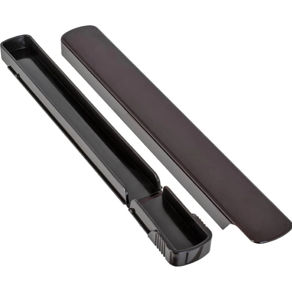 Minimalist Sliding Plastic Chopsticks Case Heat-Resistant Black 25.8cm - Image 5