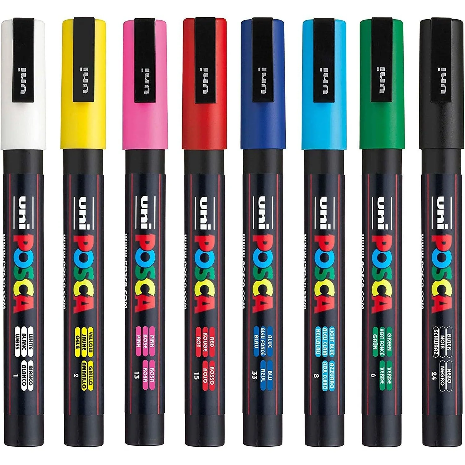 uni Mitsubishi Posca Paint Marker Set 8 Colors PC-3M 8C - Image 3