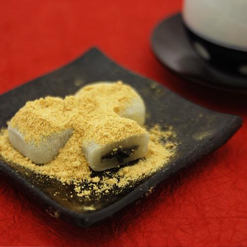 Naniwaya Black Sesame Paste And Kinako Mochi 8 Pieces - Image 2