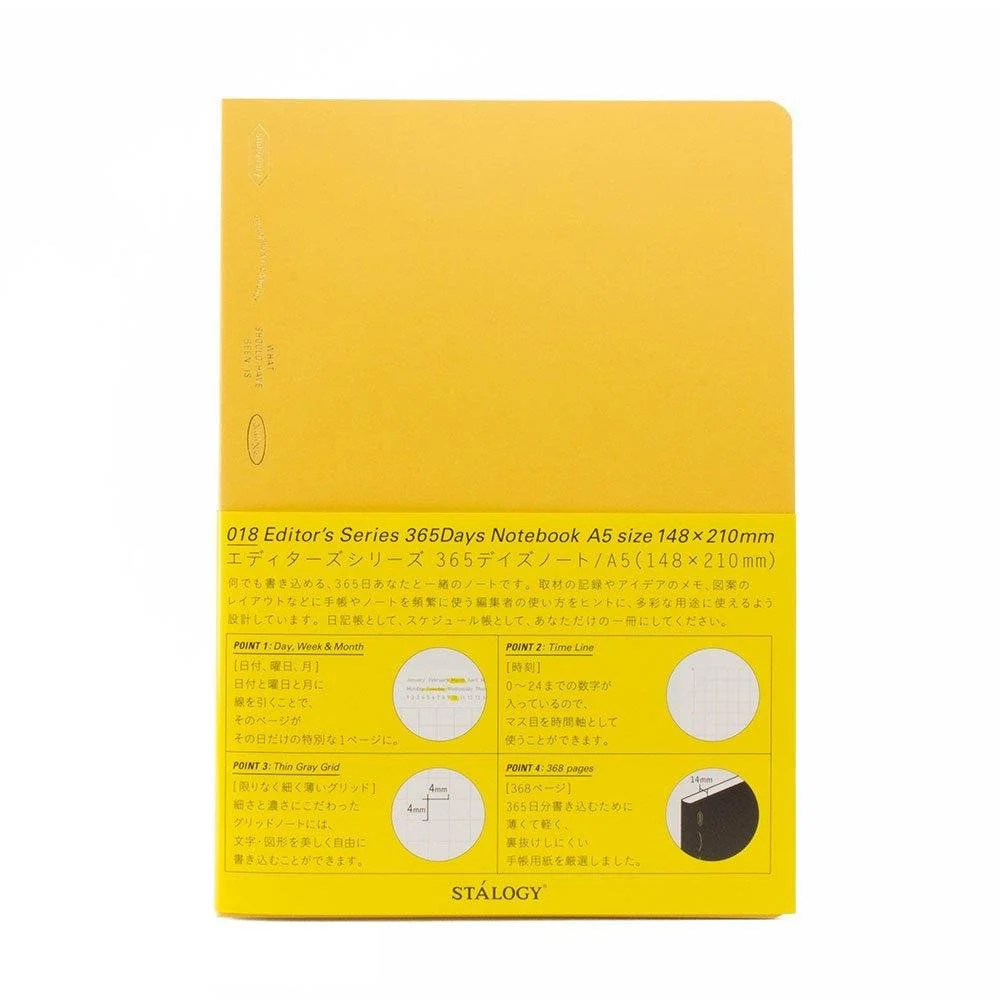 Nitto Stalogy A5 Editor's Series 365 Days Notebook (Grid Paper Notebook) - Image 10