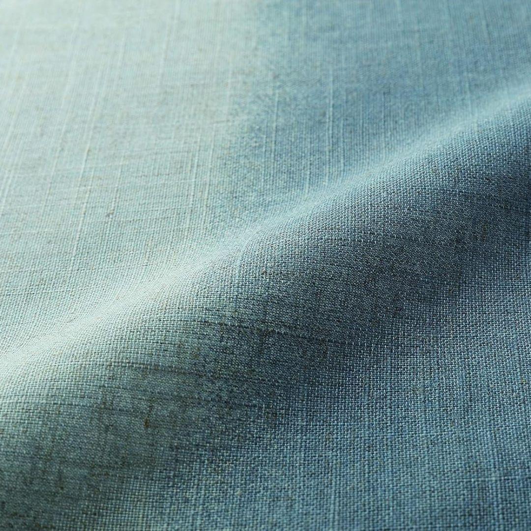 Noren Hand Printed Blue Indigo Shading Pattern Door Linen Curtain - Image 3