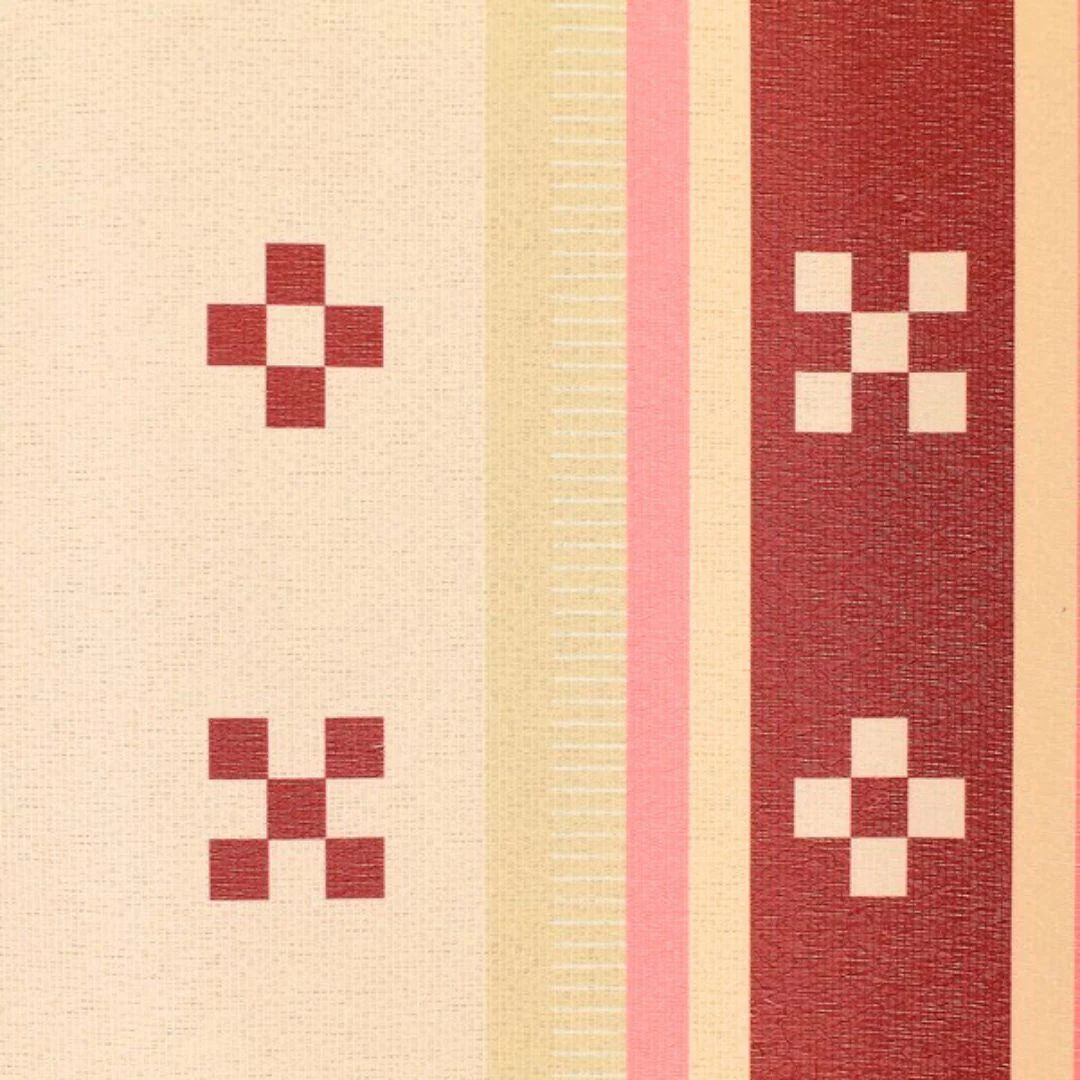 Noren Traditional Five & Four Square Red Kasuri Pattern Doorway Curtain - Image 4