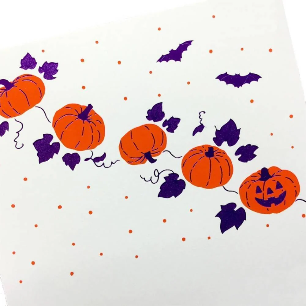 October Seasonal Foil Stamped Postcard Halloween Design - Image 2