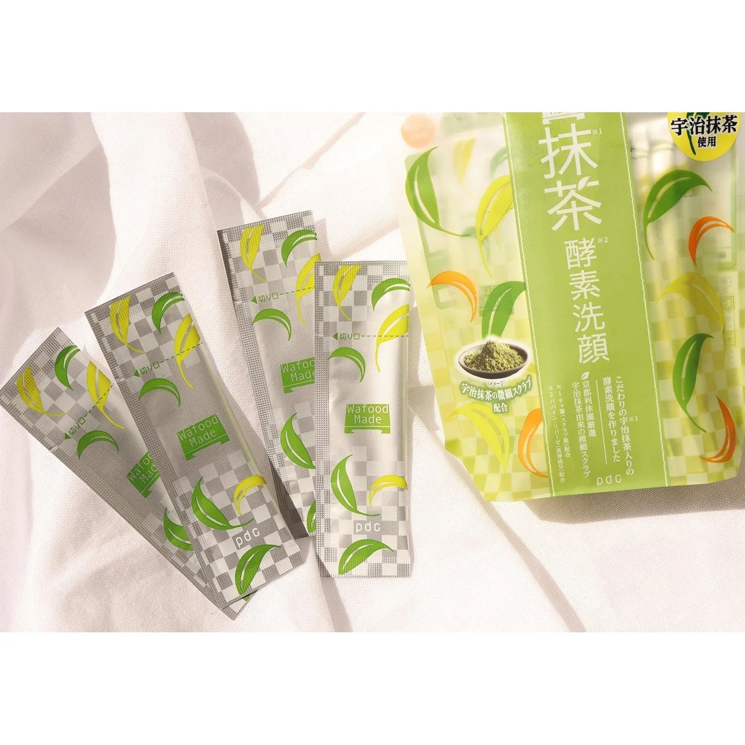 pdc Wafood Made Uji Matcha Enzyme Face Wash 30 Packets - Image 3