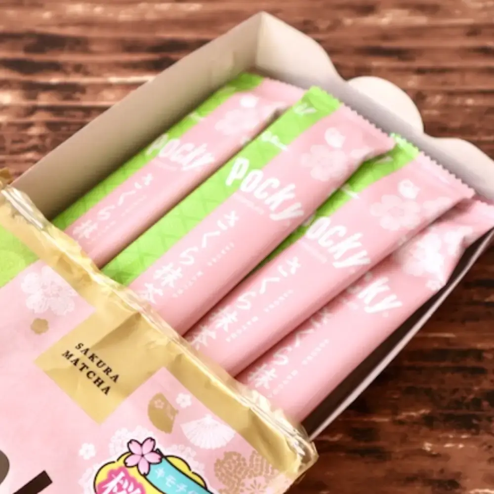 Pocky Sakura Matcha Chocolate Thin Biscuit Sticks 8 ct. (Pack of 3) - Image 5