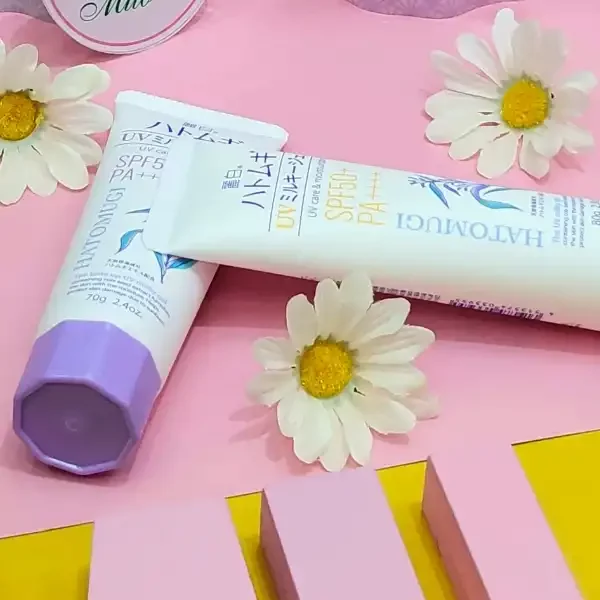 Reihaku Hatomugi Sunscreen The UV Milky Gel SPF50+ 80g - Image 4