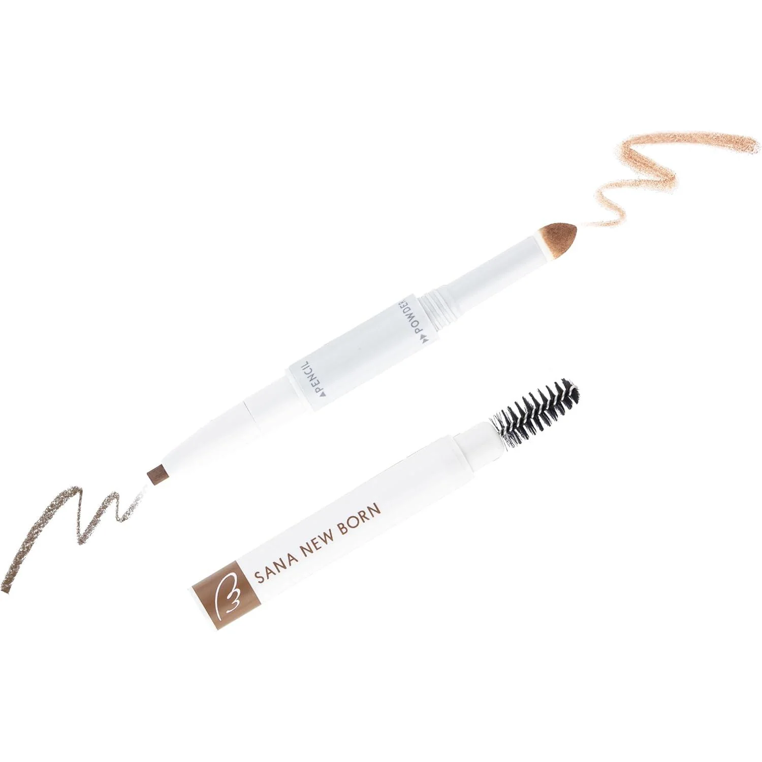 SANA NewBorn W Brow EX Eyebrow Pencil, Powder and Brush - Image 23