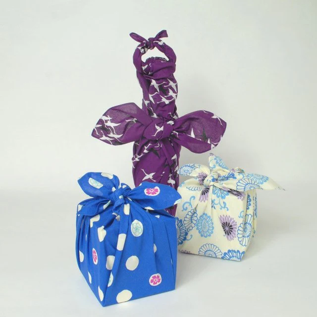 Seiran Furoshiki Flower Pattern Cotton Wrapping Cloth - Image 9