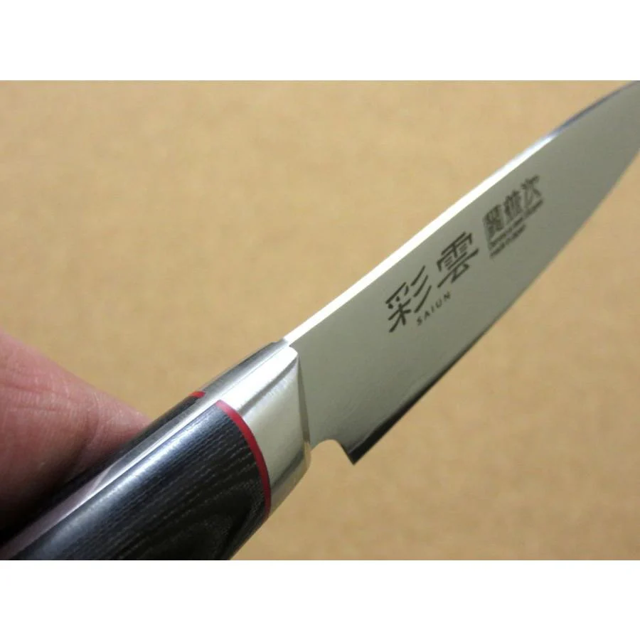 Seki Kanetsugu Saiun 33-Layer Damascus Steel Paring Knife 90mm - Image 2