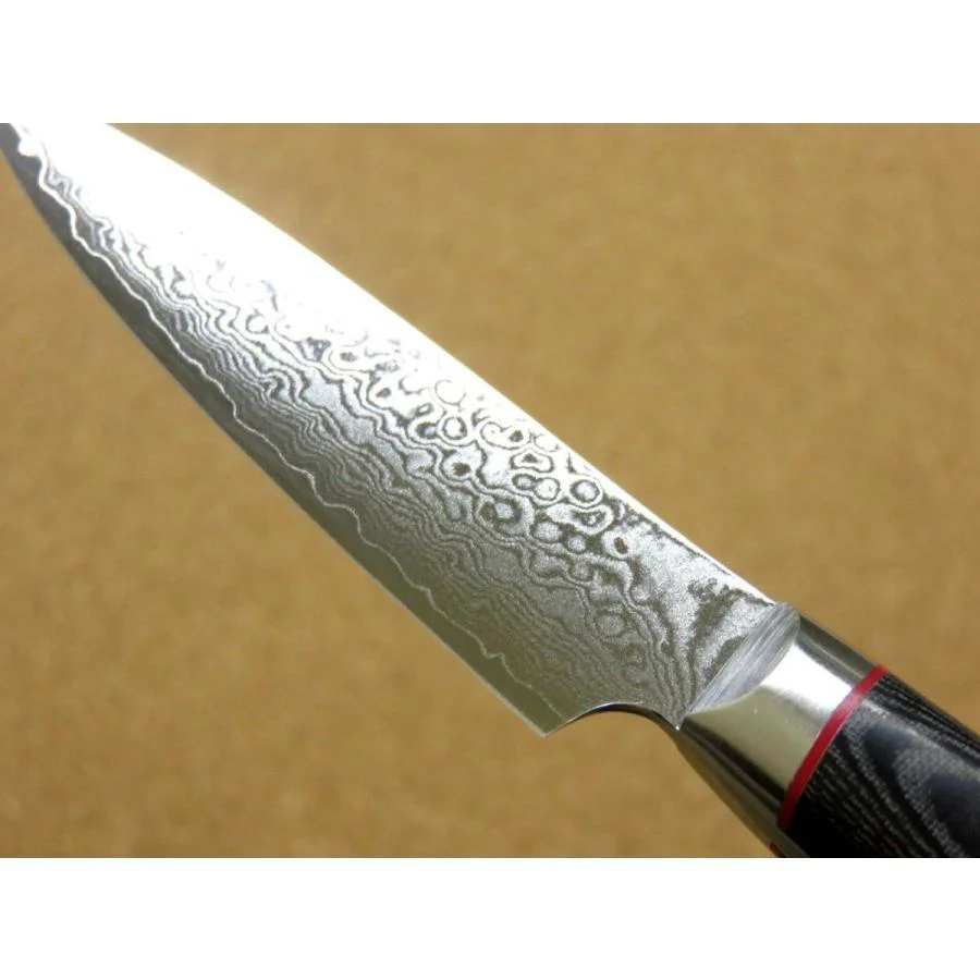 Seki Kanetsugu Saiun 33-Layer Damascus Steel Paring Knife 90mm - Image 5
