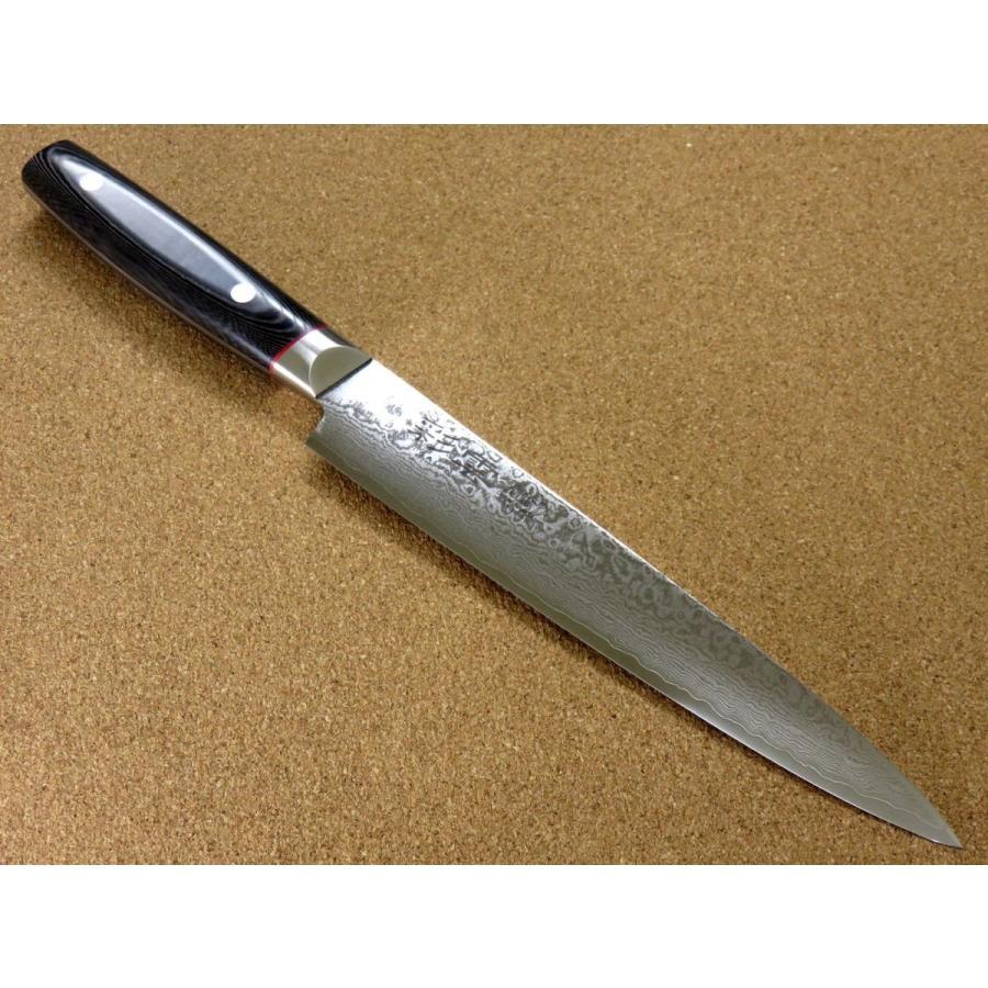 Seki Kanetsugu Saiun 33-Layer Damascus Steel Slicing Knife 210mm - Image 4