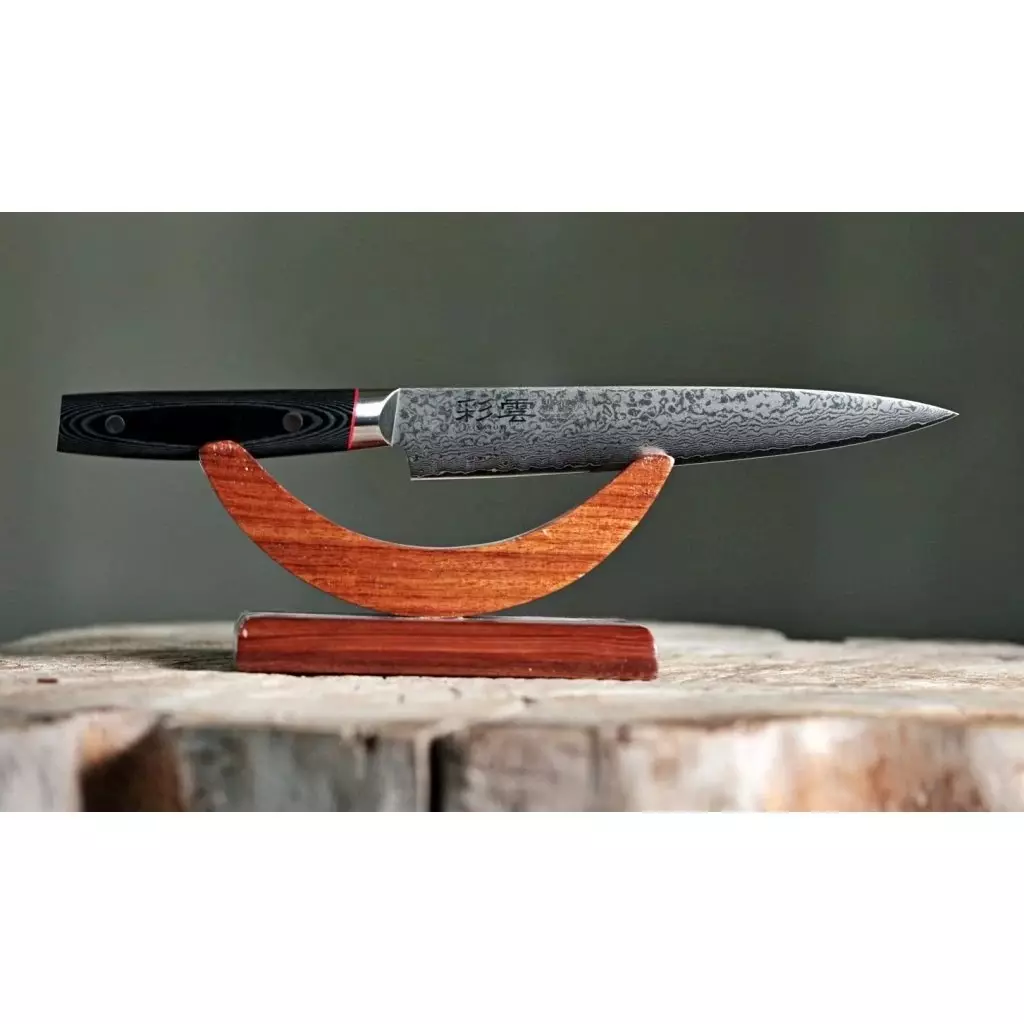 Seki Kanetsugu Saiun 33-Layer Damascus Steel Slicing Knife 210mm - Image 7