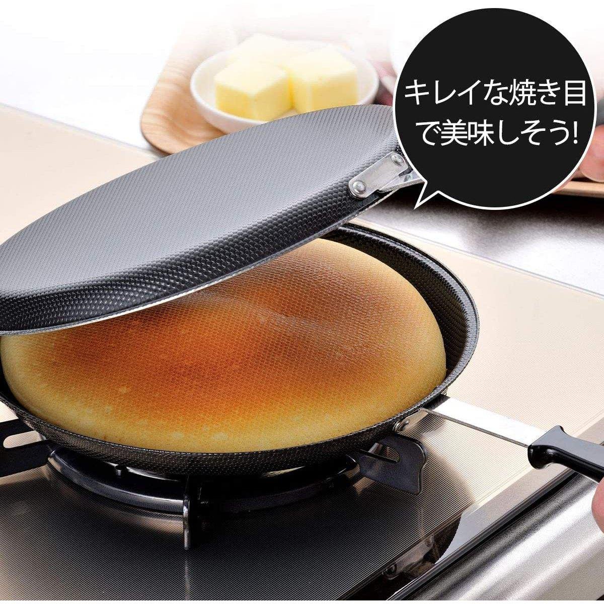 Shimomura Foldable Iron Double Frying Pan (IH Compatible) 36469 - Image 4