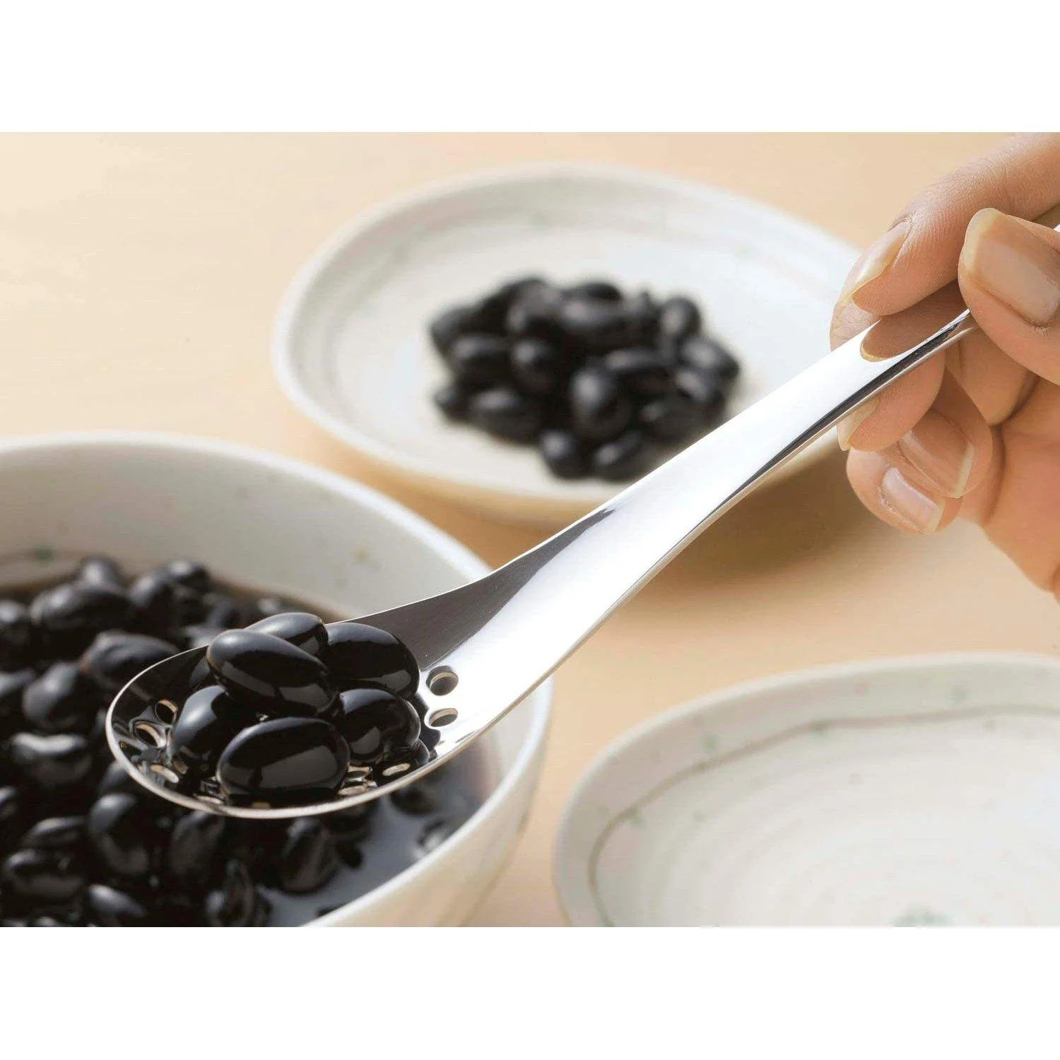 Shimomura Stainless Steel Slotted Renge Spoons (5 Pieces Set) - Image 4