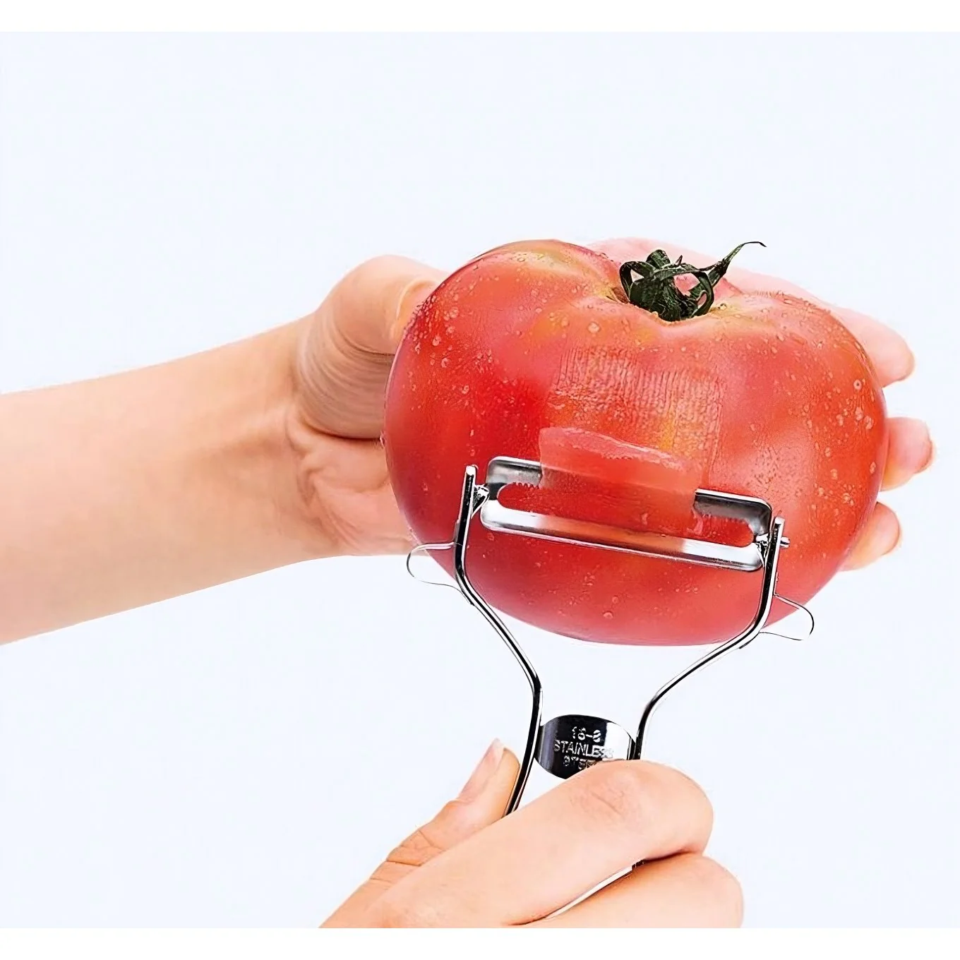 Shimomura Tomato Peeler Professional Serrated Stainless Steel Peeler PG-635 - Image 2