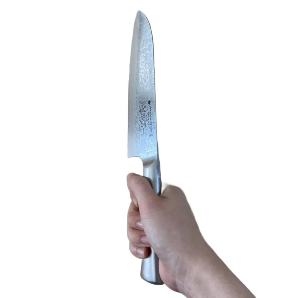 Sori Yanagi Damascus Kitchen Knife (Japanese Damascus Steel Chef Knife) 18cm - Image 6