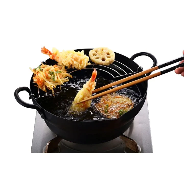 Takumi Japan Iron Tempura Pot Induction Compatible 24cm MGTE24 - Image 3