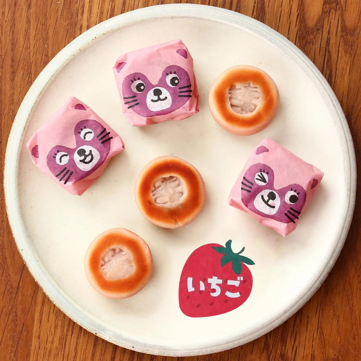 Tanuki Manju Traditional Strawberry-Filled Bite-Sized Cake (Pack of 3) - Image 2