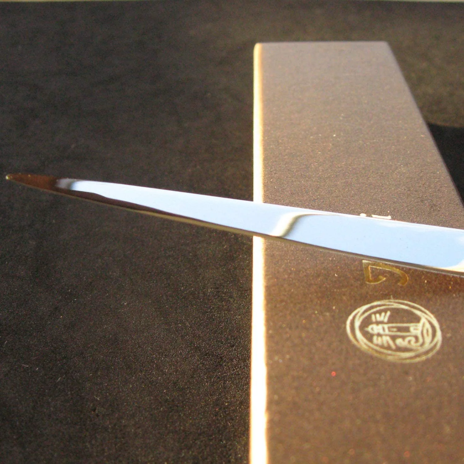 Todai Letter Opener Stainless Steel Paper Knife With Leather Case 210mm - Image 6