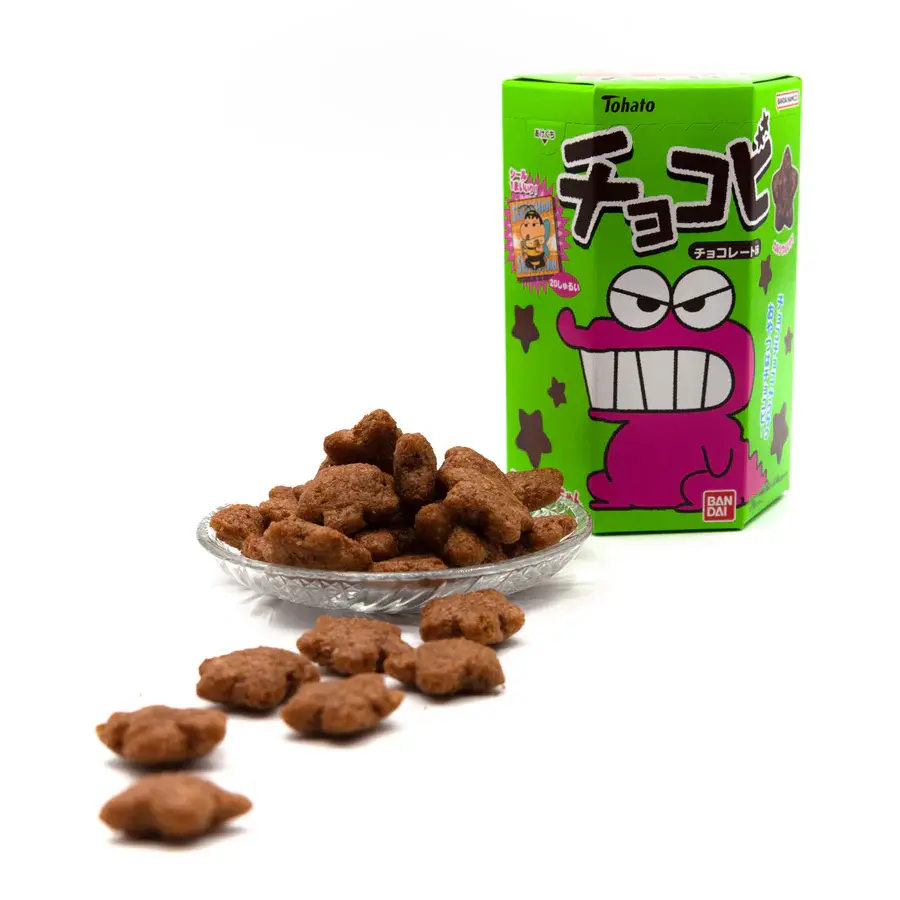 Tohato Chocobi Star Shaped Chocolate Corn Puff Snack + Shin-Chan Sticker 25g (Pack of 3) - Image 6