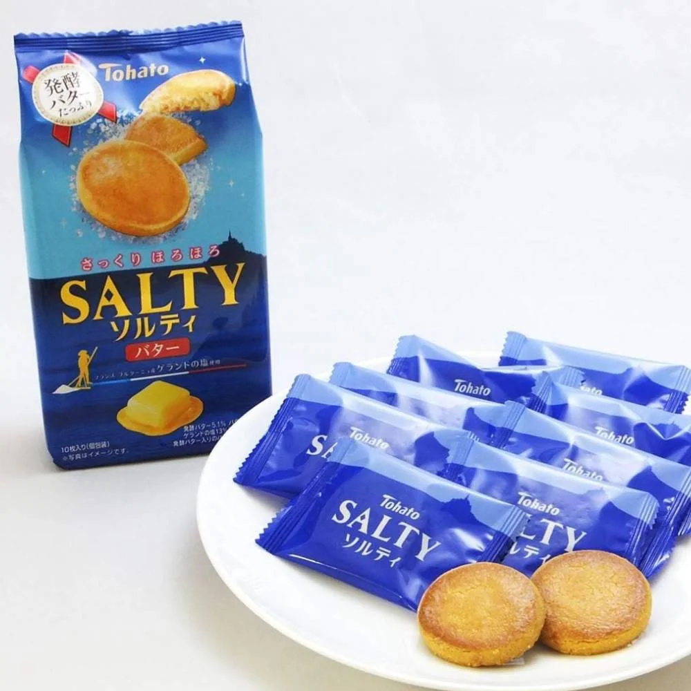 Tohato Salty Salted Butter Cookies 8 Pieces - Image 3