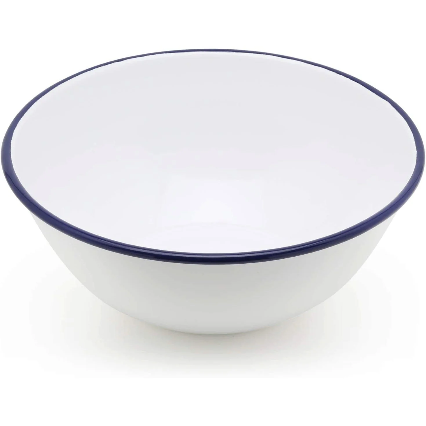 Tsuki Usagi White Enamel Bowl With Navy Blue Detailing - Image 13