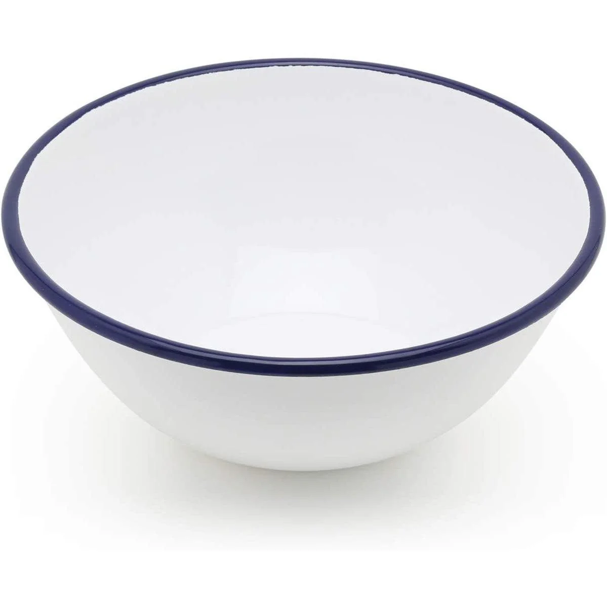 Tsuki Usagi White Enamel Bowl With Navy Blue Detailing - Image 9