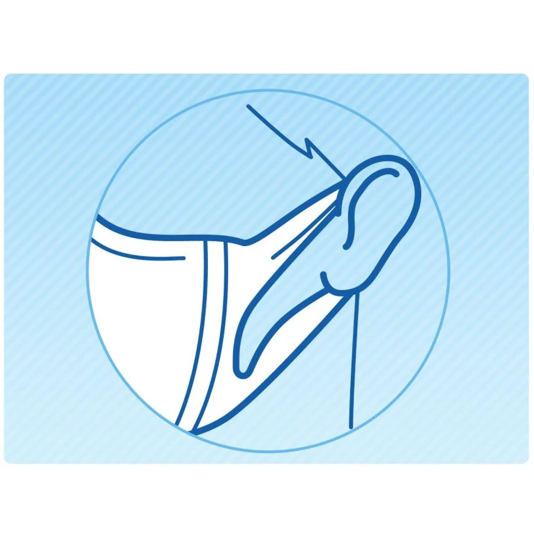 Unicharm Comfortable White Disposable Face Mask Medium Size 7 ct. - Image 5