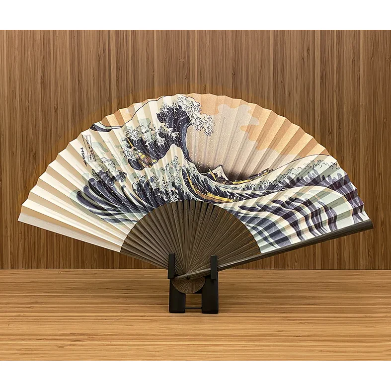 Yamani Dragonfly Design Black Sensu Handheld Folding Fan 21.5cm - Image 3