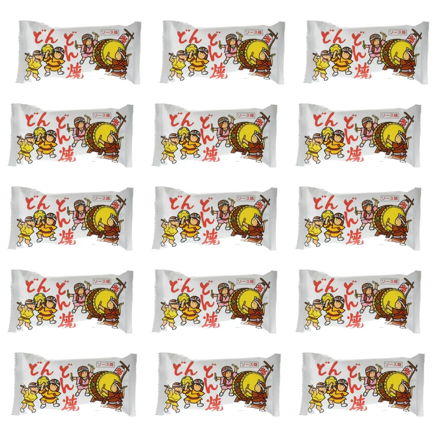 Yaokin Dondonyaki Japanese Puff Snack Sauce Flavor (Pack of 15)
