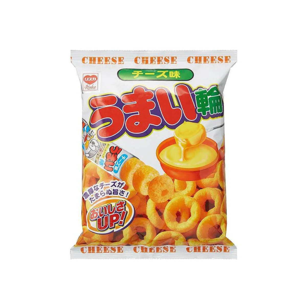 Yaokin Umaiwa Cheese Flavored Corn Puff Rings 75g (Pack of 3) - Image 3