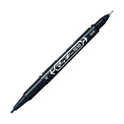 Zebra Mckee Marking Pen Dual Fine Point Black Markers 5 Pieces - Image 3